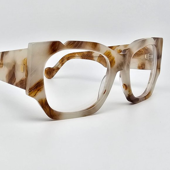 Fenty FY400171 55E Brown Ivory Marble Sunglasses Frame w/ Case Italy 54-20-145